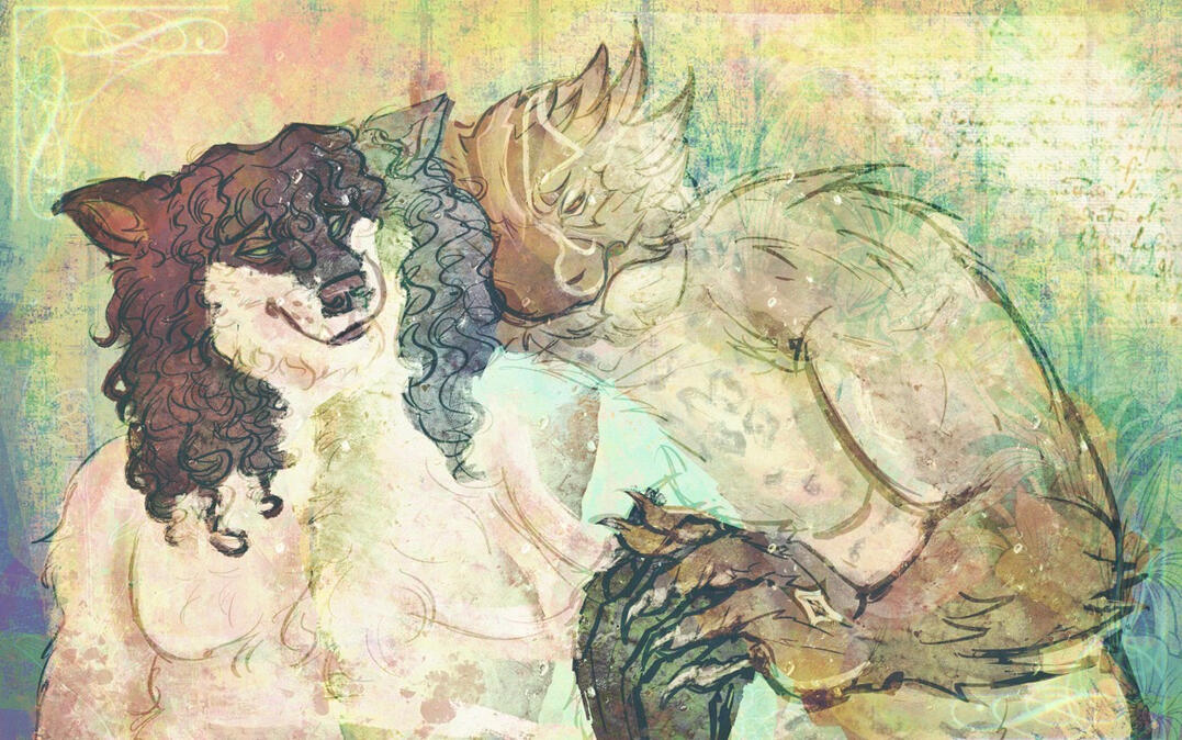 Rendered bust shot 2 characters Rendered bust shot 2 characters