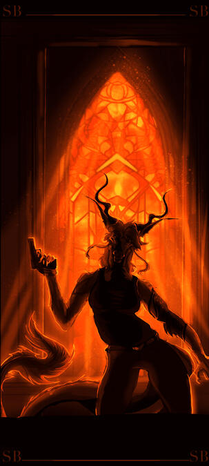 Rendered Half Body + Background Rendered Half Body + Background